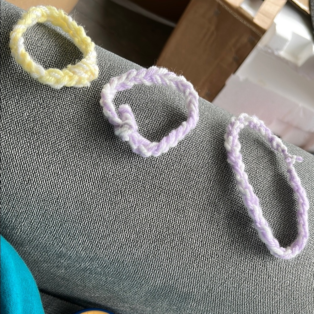 Yellow and Purple Chenille Hair Accessories Set